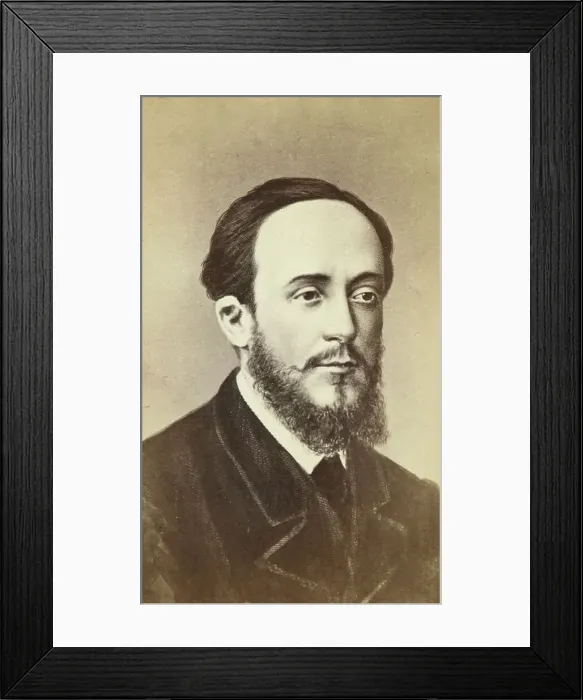 Framed Print : Dmitri i Ivanovich Pisarev, head-and shoulders portrait, facing right, between 1880 and 1886. Creator: Unknown Framed Print : Dmitri i Ivanovich Pisarev, head-and shoulders portrait, facing right, between 1880 and 1886. Creator: Unknown