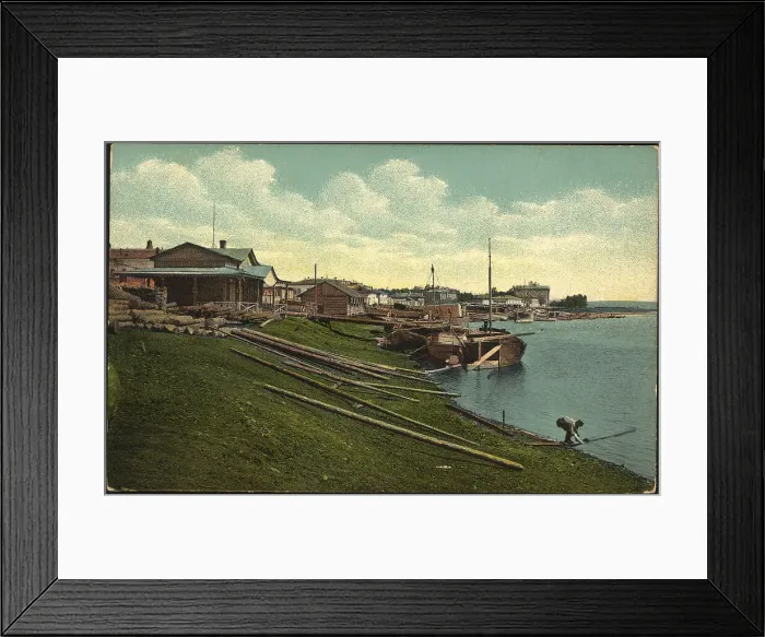 Framed Print : Irkutsk Embankment of the Angara River, 1904-1917. Creator: Unknown Framed Print : Irkutsk Embankment of the Angara River, 1904-1917. Creator: Unknown