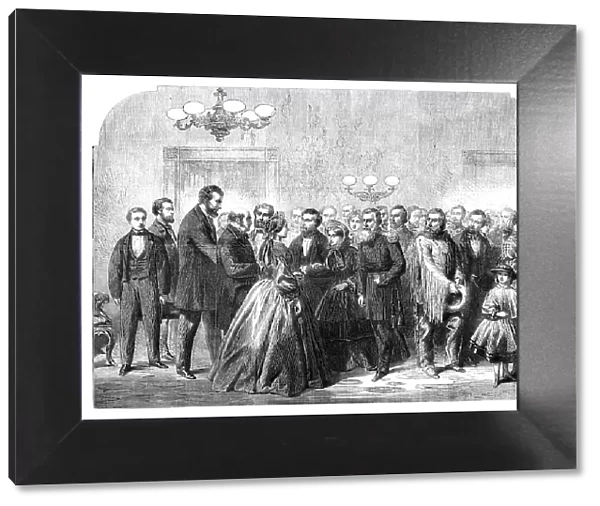 New Year's Reception at the White House, Washington - from a sketch by our special artist, 1862. Creator: Unknown