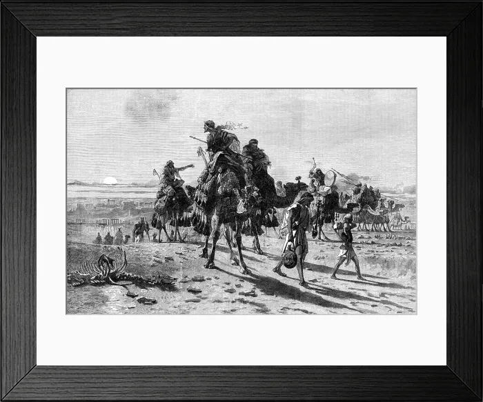 Framed Print : A Departure from Palmyra, by Carl Haag, in the exhibition of the Society of Painters... 1862. Creator: Unknown. A Departure from Palmyra, by Carl Haag, in the exhibition of the Society of Painters... 1862. Creator: Unknown Framed Print : A Departure from Palmyra, by Carl Haag, in the exhibition of the Society of Painters... 1862. Creator: Unknown. A Departure from Palmyra, by Carl Haag, in the exhibition of the Society of Painters... 1862. Creator: Unknown