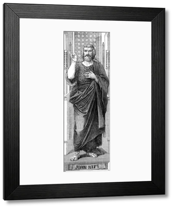 Framed Print : Figures prepared by Baron von Hess for a painted window in Glasgow Cathedral: John the Baptist, 1862 Creator: Unknown Framed Print : Figures prepared by Baron von Hess for a painted window in Glasgow Cathedral: John the Baptist, 1862 Creator: Unknown