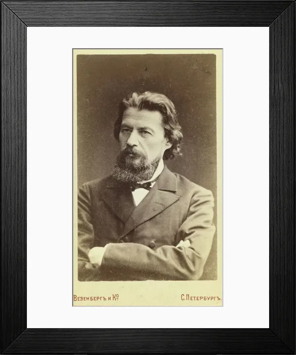 Framed Print : Potekhin, half-length portrait, facing slightly left, between 1880 and 1886. Creator: Unknown Framed Print : Potekhin, half-length portrait, facing slightly left, between 1880 and 1886. Creator: Unknown