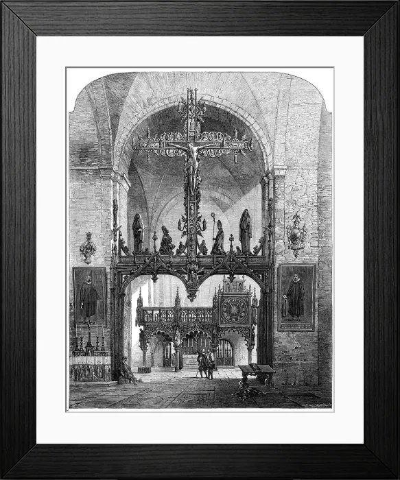 Framed Print : Interior of the Dom, Lübeck, by Samuel Read, in the exhibition of the Society of... 1862. Creator: Mason Jackson. Interior of the Dom, Lübeck, by Samuel Read, in the exhibition of the Society of... 1862 Framed Print : Interior of the Dom, Lübeck, by Samuel Read, in the exhibition of the Society of... 1862. Creator: Mason Jackson. Interior of the Dom, Lübeck, by Samuel Read, in the exhibition of the Society of... 1862
