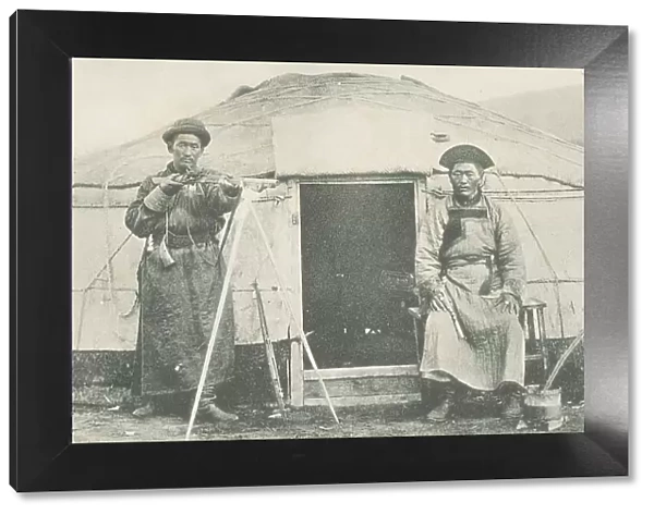 Tunguz in front of the yurt, 1904-1917. Creator: Unknown
