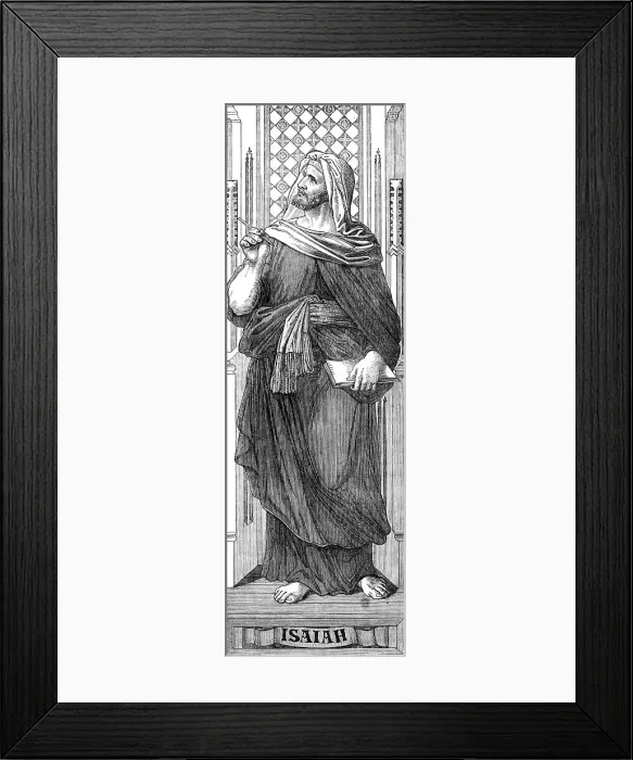 Framed Print : Figures prepared by Baron von Hess for a painted window in Glasgow Cathedral: Isaiah, 1862. Creator: Unknown Framed Print : Figures prepared by Baron von Hess for a painted window in Glasgow Cathedral: Isaiah, 1862. Creator: Unknown