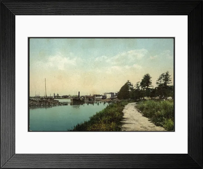 Framed Print : Irkutsk: Embankment of the Angara, 1904-1914. Creator: Unknown Framed Print : Irkutsk: Embankment of the Angara, 1904-1914. Creator: Unknown