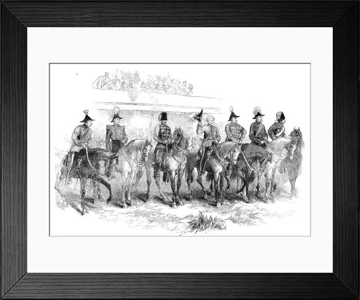 Framed Print : The Volunteer Field-Day at Brighton: General Lord Clyde returning the salute of the... 1862. Creator: Unknown Framed Print : The Volunteer Field-Day at Brighton: General Lord Clyde returning the salute of the... 1862. Creator: Unknown