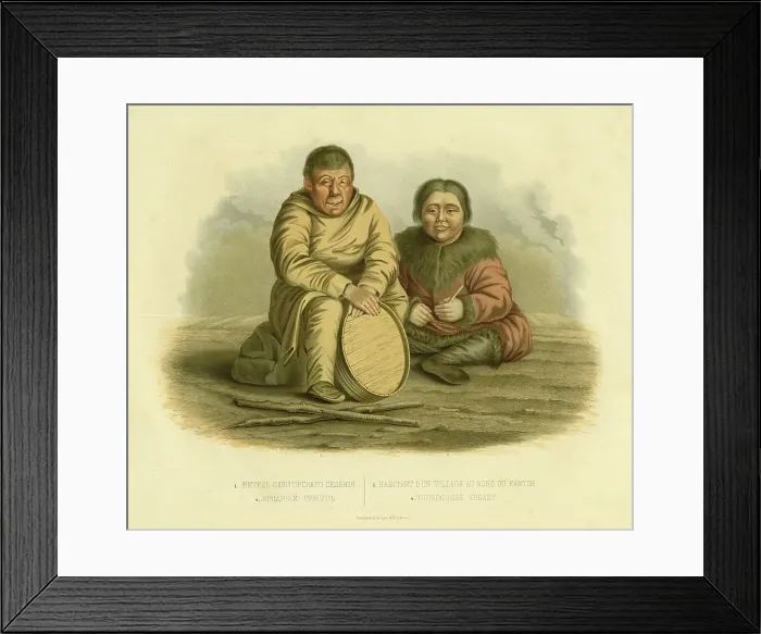 Framed Print : 1. Resident of the Settlement of Oliutorskii 2. Tungus Vagrant, 1856. Creator: Ivan Dem'ianovich Bulychev Framed Print : 1. Resident of the Settlement of Oliutorskii 2. Tungus Vagrant, 1856. Creator: Ivan Dem'ianovich Bulychev