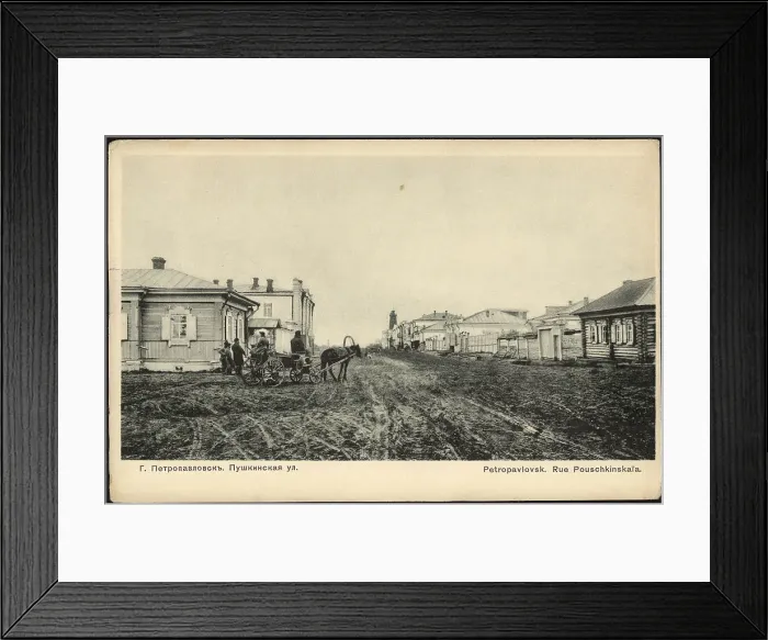 Framed Print : City of Petropavlovsk: Pushkinskaya street, 1907. Creator: Unknown