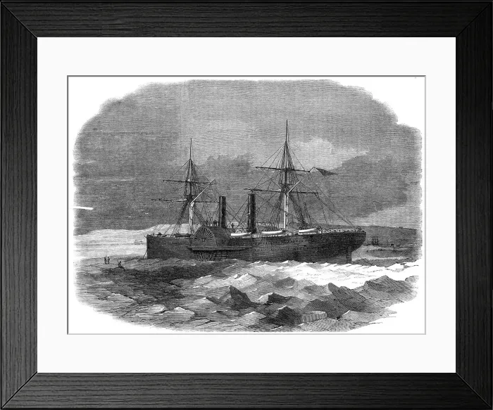 Framed Print : The steam-transport Adriatic in the ice at Sidney, Cape Breton, 1862. Creator: Unknown Framed Print : The steam-transport Adriatic in the ice at Sidney, Cape Breton, 1862. Creator: Unknown