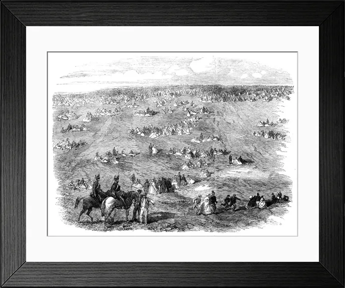 Framed Print : The Volunteer Field-Day at Brighton: people on the Downs, 1862. Creator: Unknown Framed Print : The Volunteer Field-Day at Brighton: people on the Downs, 1862. Creator: Unknown