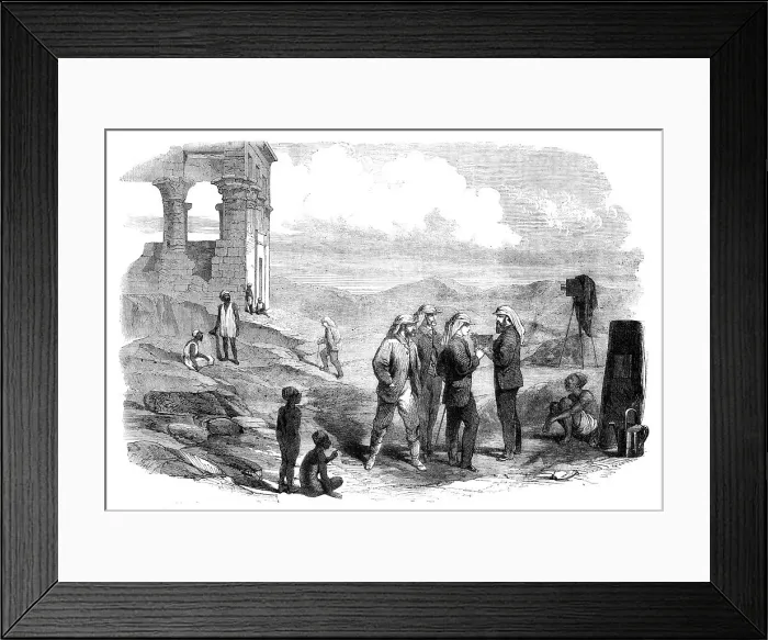 Framed Print : The Prince of Wales Visit to Egypt: His Royal Highness examining the negatives taken by... 1862. Creator: Unknown Framed Print : The Prince of Wales Visit to Egypt: His Royal Highness examining the negatives taken by... 1862. Creator: Unknown