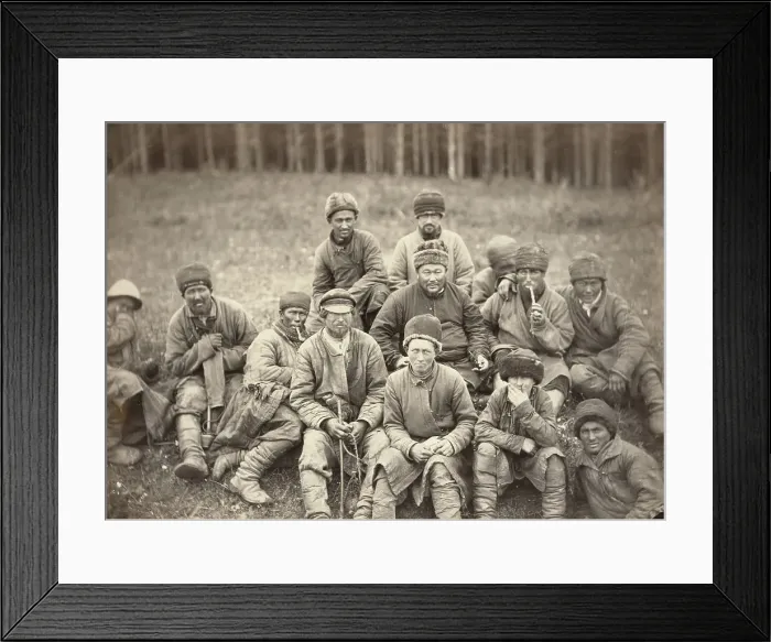 Framed Print : Group of convicts, between 1885 and 1886. Creator: Unknown Framed Print : Group of convicts, between 1885 and 1886. Creator: Unknown