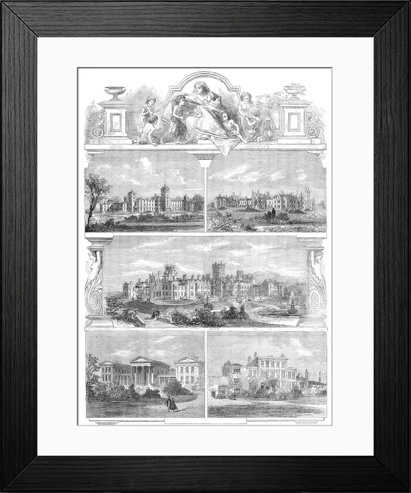Framed Print : The Five Principal Institutions founded by the late Dr. Andrew Reed, 1862. Creator: Unknown Framed Print : The Five Principal Institutions founded by the late Dr. Andrew Reed, 1862. Creator: Unknown