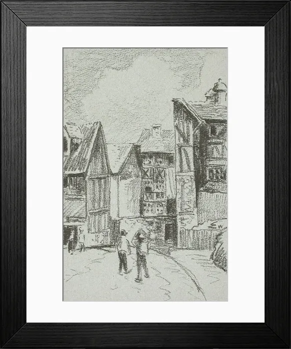 Framed Print : Rue Eugène-Duthuit, à Rouen, 1896. Creator: Camille Pissarro Framed Print : Rue Eugène-Duthuit, à Rouen, 1896. Creator: Camille Pissarro