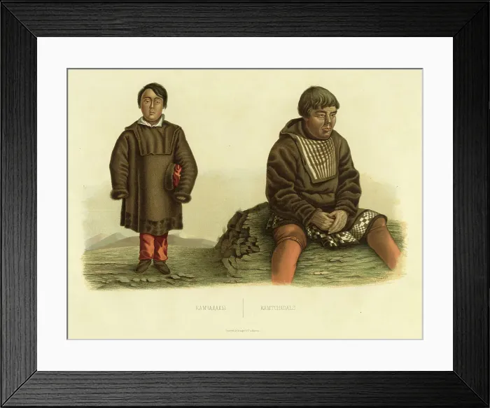 Framed Print : Kamchadals, 1856. Creator: Ivan Dem'ianovich Bulychev Framed Print : Kamchadals, 1856. Creator: Ivan Dem'ianovich Bulychev