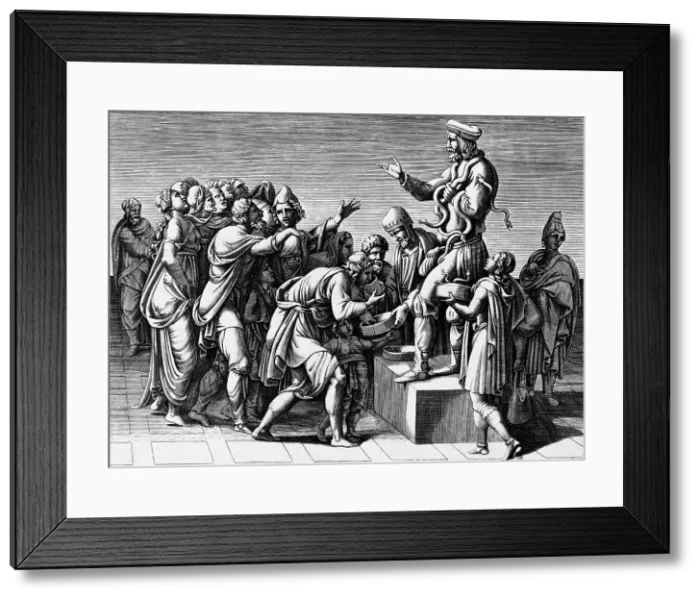 Framed Print : The Snakeholder, 16th century. Creators: Diana Mantuana, Giulio Romano Framed Print : The Snakeholder, 16th century. Creators: Diana Mantuana, Giulio Romano
