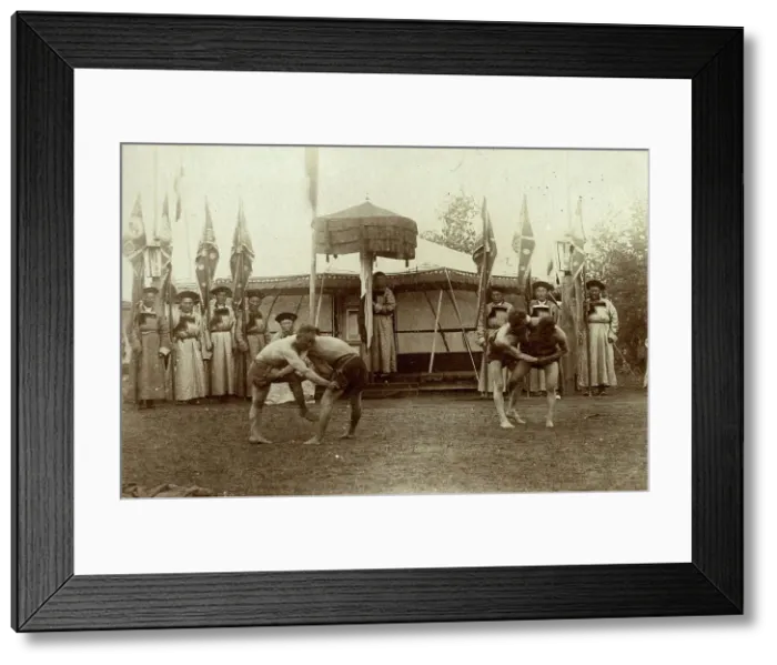 Framed Print : The fight of the Buryats, which took place in the passage of His Imperial Highness... 1895. Creator: L Veniukov Framed Print : The fight of the Buryats, which took place in the passage of His Imperial Highness... 1895. Creator: L Veniukov