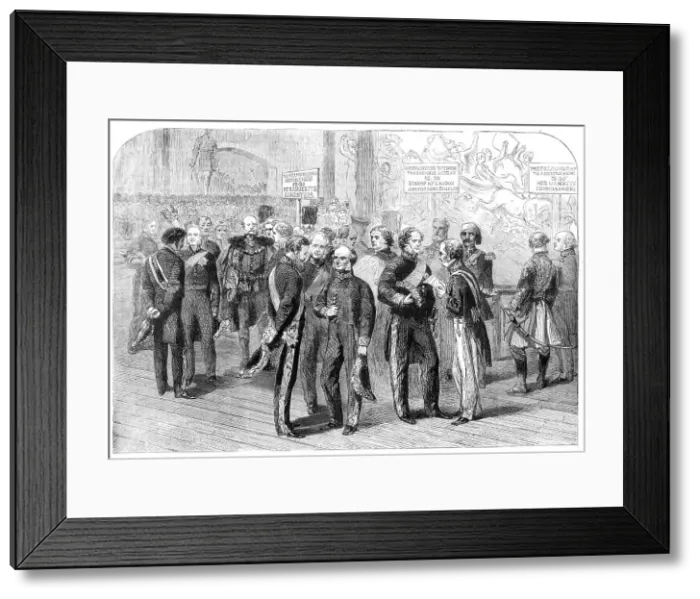 Framed Print : Opening of the International Exhibition Building: the procession forming in the South... 1862. Creator: Unknown Framed Print : Opening of the International Exhibition Building: the procession forming in the South... 1862. Creator: Unknown