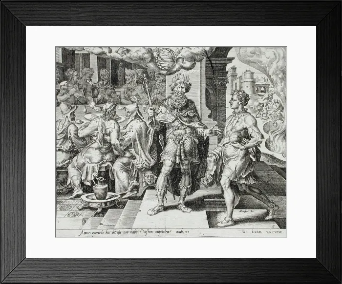 Framed Print : The Fate of the Man who Came without a Wedding Garment, 1559. Creator: Dirck Volkertsen Coornhert Framed Print : The Fate of the Man who Came without a Wedding Garment, 1559. Creator: Dirck Volkertsen Coornhert