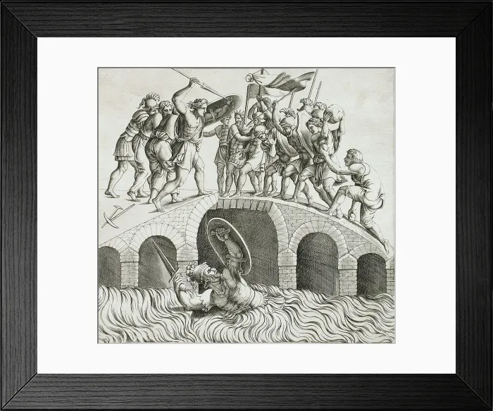 Framed Print : Horatius Cocles, 16th century. Creator: Diana Mantuana Framed Print : Horatius Cocles, 16th century. Creator: Diana Mantuana