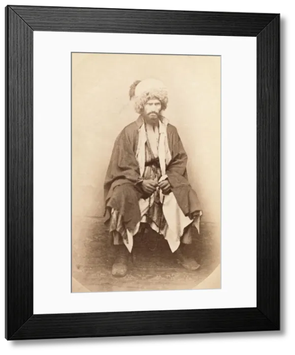 Framed Print : Full-length portrait of man, seated, facing front, between 1870 and 1886. Creator: Unknown Framed Print : Full-length portrait of man, seated, facing front, between 1870 and 1886. Creator: Unknown