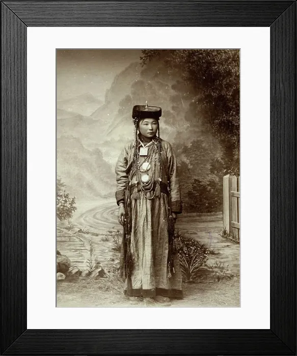 Framed Print : Buryat girl from the Aginsk Duma, 1895-1939. Creator: L Veniukov Framed Print : Buryat girl from the Aginsk Duma, 1895-1939. Creator: L Veniukov