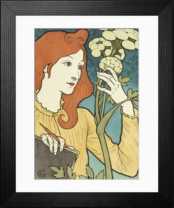 Framed Print : Salon des Cent, 1894. Creator: Eugene Samuel Grasset Framed Print : Salon des Cent, 1894. Creator: Eugene Samuel Grasset