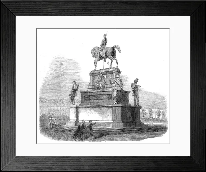 Framed Print : The International Exhibition: monument of Charles Albert, the late King of Piedmont... 1862. Creator: Unknown Framed Print : The International Exhibition: monument of Charles Albert, the late King of Piedmont... 1862. Creator: Unknown