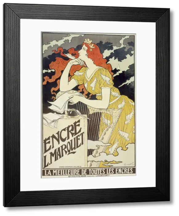 Framed Print : Encre L. Marquet, 1892. Creator: Eugene Samuel Grasset Framed Print : Encre L. Marquet, 1892. Creator: Eugene Samuel Grasset