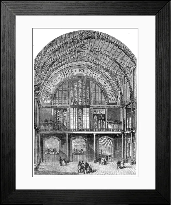 Framed Print : Opening of the International Exhibition: entrance to the Western Annexe, 1862. Creator: Unknown Framed Print : Opening of the International Exhibition: entrance to the Western Annexe, 1862. Creator: Unknown