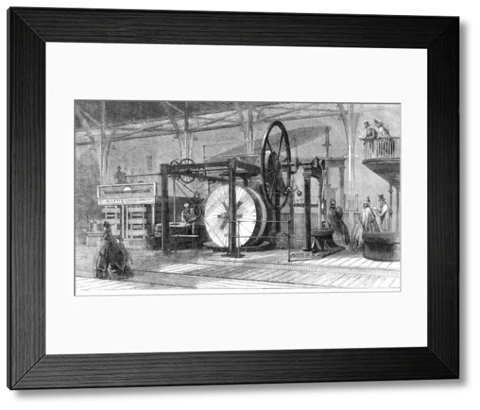 Framed Print : The International Exhibition: Samuelson's machinery for crushing and grinding linseed... 1862. Creator: Unknown Framed Print : The International Exhibition: Samuelson's machinery for crushing and grinding linseed... 1862. Creator: Unknown