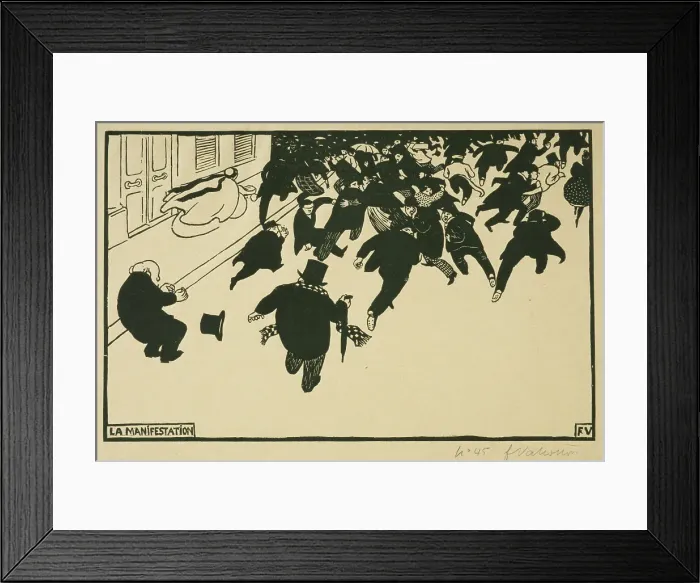 Framed Print : La Manifestation (The Uprising), 1893. Creator: Felix Vallotton Framed Print : La Manifestation (The Uprising), 1893. Creator: Felix Vallotton