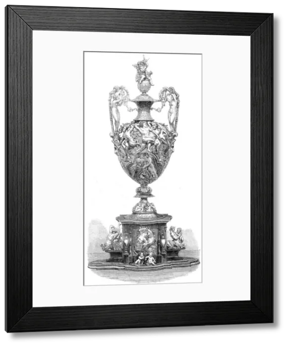 Framed Print : The International Exhibition: vase belonging to Her Majesty the Queen, exhibited by... 1862. Creator: Unknown Framed Print : The International Exhibition: vase belonging to Her Majesty the Queen, exhibited by... 1862. Creator: Unknown