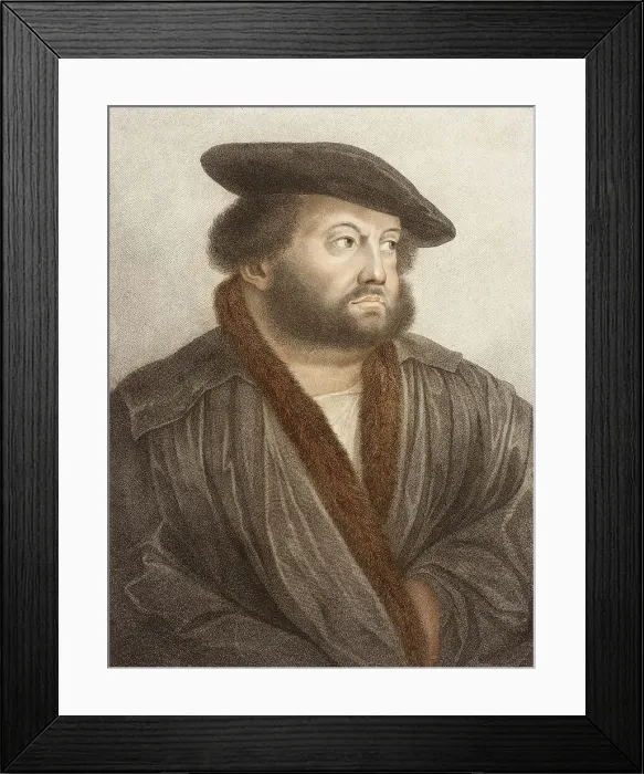 Framed Print : Portrait of Hans Holbein at Kensington Palace, 1798. Creator: Francesco Bartolozzi Framed Print : Portrait of Hans Holbein at Kensington Palace, 1798. Creator: Francesco Bartolozzi