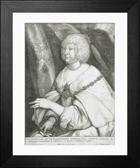 Framed Print : Althea Talbot, Lady Arundel, 1646. Creator: Wenceslaus Hollar Framed Print : Althea Talbot, Lady Arundel, 1646. Creator: Wenceslaus Hollar