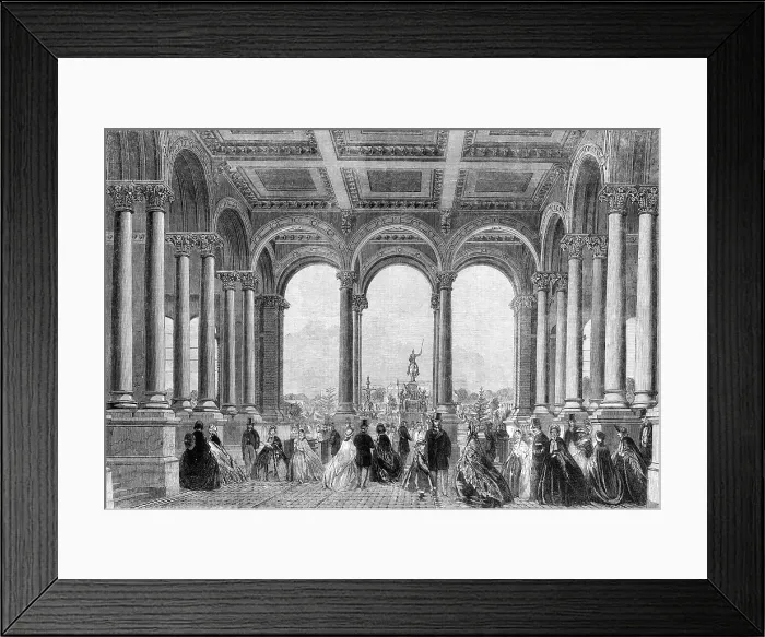 Framed Print : The International Exhibition: entrance to the Horticultural Society's Gardens from the... 1862. Creator: Unknown Framed Print : The International Exhibition: entrance to the Horticultural Society's Gardens from the... 1862. Creator: Unknown