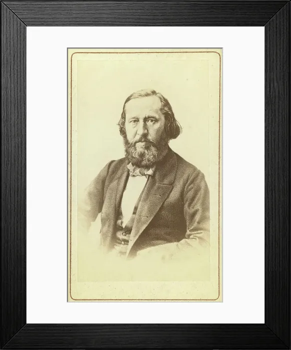 Framed Print : A Aksakov, half-length portrait, facing front, between 1880 and 1886. Creator: Unknown Framed Print : A Aksakov, half-length portrait, facing front, between 1880 and 1886. Creator: Unknown