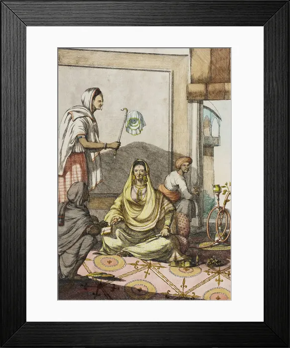 Framed Print : Femme en Grand Parure [Woman in Grand Attire], between 1808 and 1812. Creator: Balthazar Solvyns