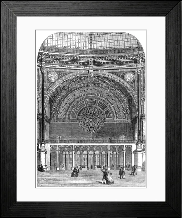Framed Print : The International Exhibition Building: west portion of the Western Dome, 1862. Creator: Unknown Framed Print : The International Exhibition Building: west portion of the Western Dome, 1862. Creator: Unknown