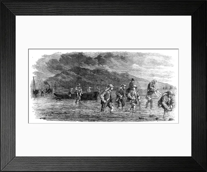Framed Print : The Prince of Wales in Egypt: the Royal Party landing on the Arabian coast, on their... 1862. Creator: Unknown Framed Print : The Prince of Wales in Egypt: the Royal Party landing on the Arabian coast, on their... 1862. Creator: Unknown