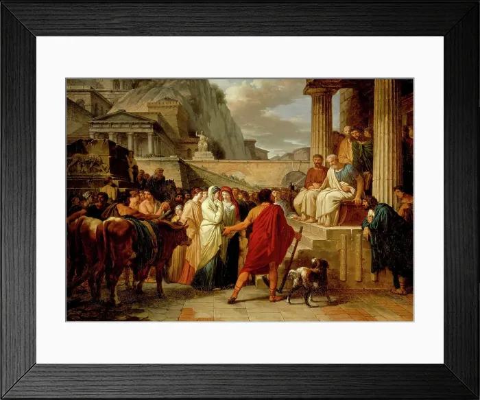 Framed Print : Caius Furius Cressinus Accused of Sorcery, 1792. Creator: Jean-Pierre Saint-Ours Framed Print : Caius Furius Cressinus Accused of Sorcery, 1792. Creator: Jean-Pierre Saint-Ours