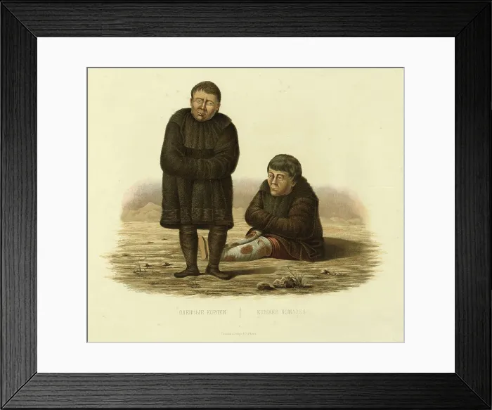 Framed Print : Reindeer-Herding Koryaks, 1856. Creator: Ivan Dem'ianovich Bulychev Framed Print : Reindeer-Herding Koryaks, 1856. Creator: Ivan Dem'ianovich Bulychev
