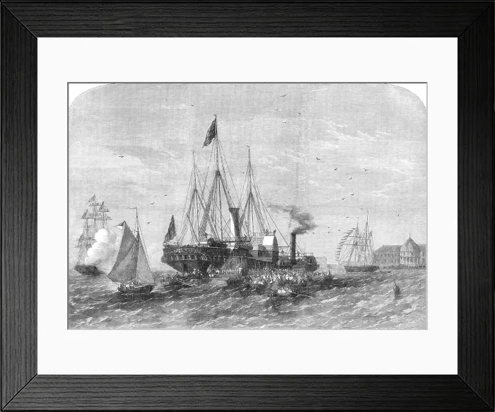 Framed Print : The Arrival of His Royal Highness the Prince of Wales at Alexandria, Egypt, 1862. Creator: Smyth Framed Print : The Arrival of His Royal Highness the Prince of Wales at Alexandria, Egypt, 1862. Creator: Smyth