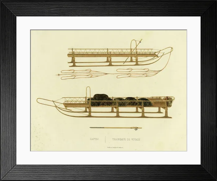 Framed Print : Sledges, 1856. Creator: Ivan Dem'ianovich Bulychev Framed Print : Sledges, 1856. Creator: Ivan Dem'ianovich Bulychev