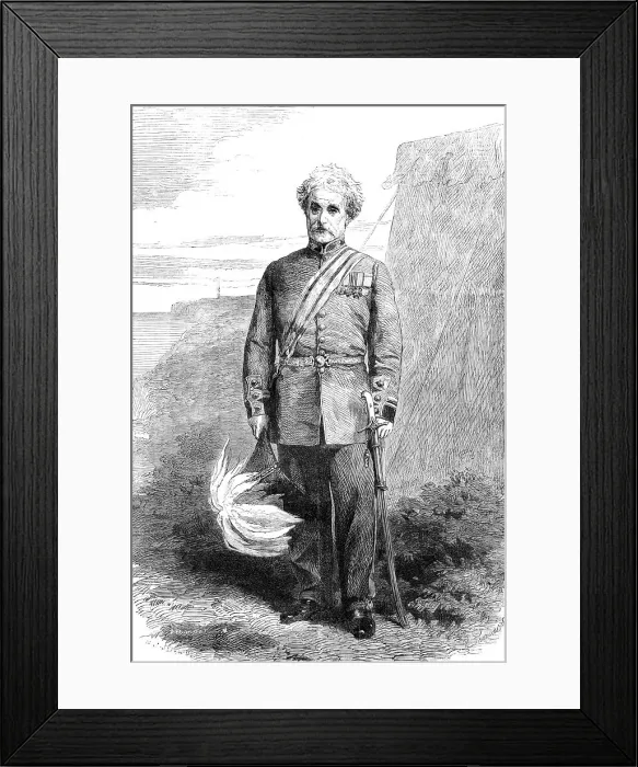 Framed Print : General Lord Clyde, G.C.B. K.S.I. 1862. Creator: W Thomas Framed Print : General Lord Clyde, G.C.B. K.S.I. 1862. Creator: W Thomas