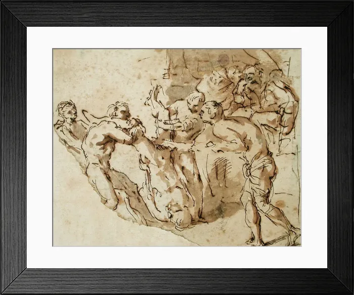 Framed Print : Martyrdom of Saint Simon, between c1638 and c1646. Creator: Giovanni Lanfranco Framed Print : Martyrdom of Saint Simon, between c1638 and c1646. Creator: Giovanni Lanfranco