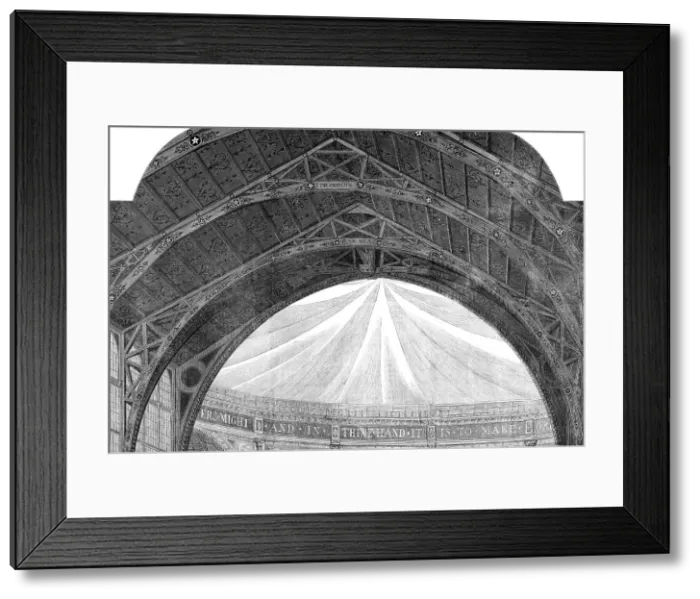 Framed Print : International Exhibition - roof of building, 1862. Creator: Unknown Framed Print : International Exhibition - roof of building, 1862. Creator: Unknown