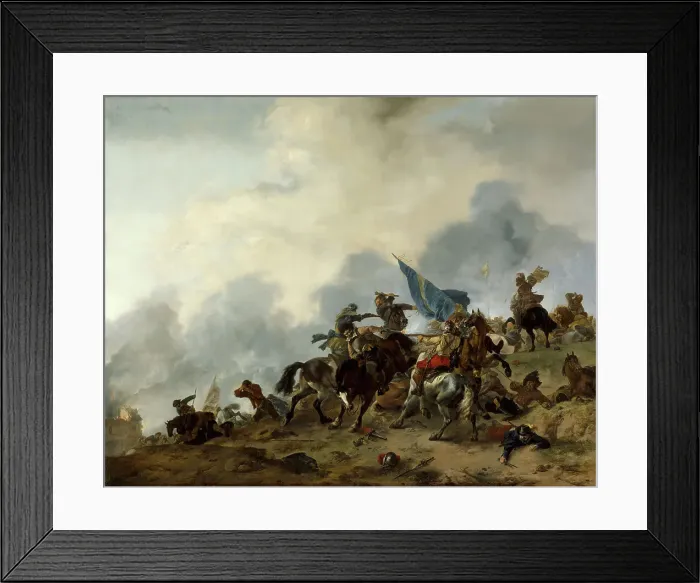 Framed Print : Battle Scene, c1646. Creator: Philip Wouverman Framed Print : Battle Scene, c1646. Creator: Philip Wouverman