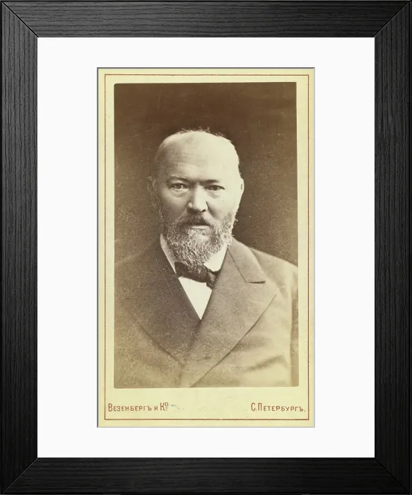 Framed Print : Aleksandr Nikolaevich Ostrovsky, half-length portrait, facing front, between 1880 and 1886. Creator: Unknown Framed Print : Aleksandr Nikolaevich Ostrovsky, half-length portrait, facing front, between 1880 and 1886. Creator: Unknown